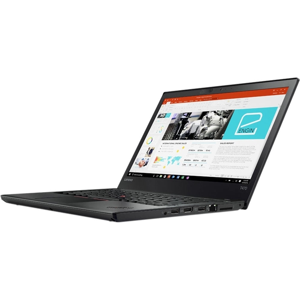 Lenovo ThinkPad T470s 14" 12GB 256GB SSD Core™ i5-7200U 2.5GHz Win10P, Black (Certified Refurbished)